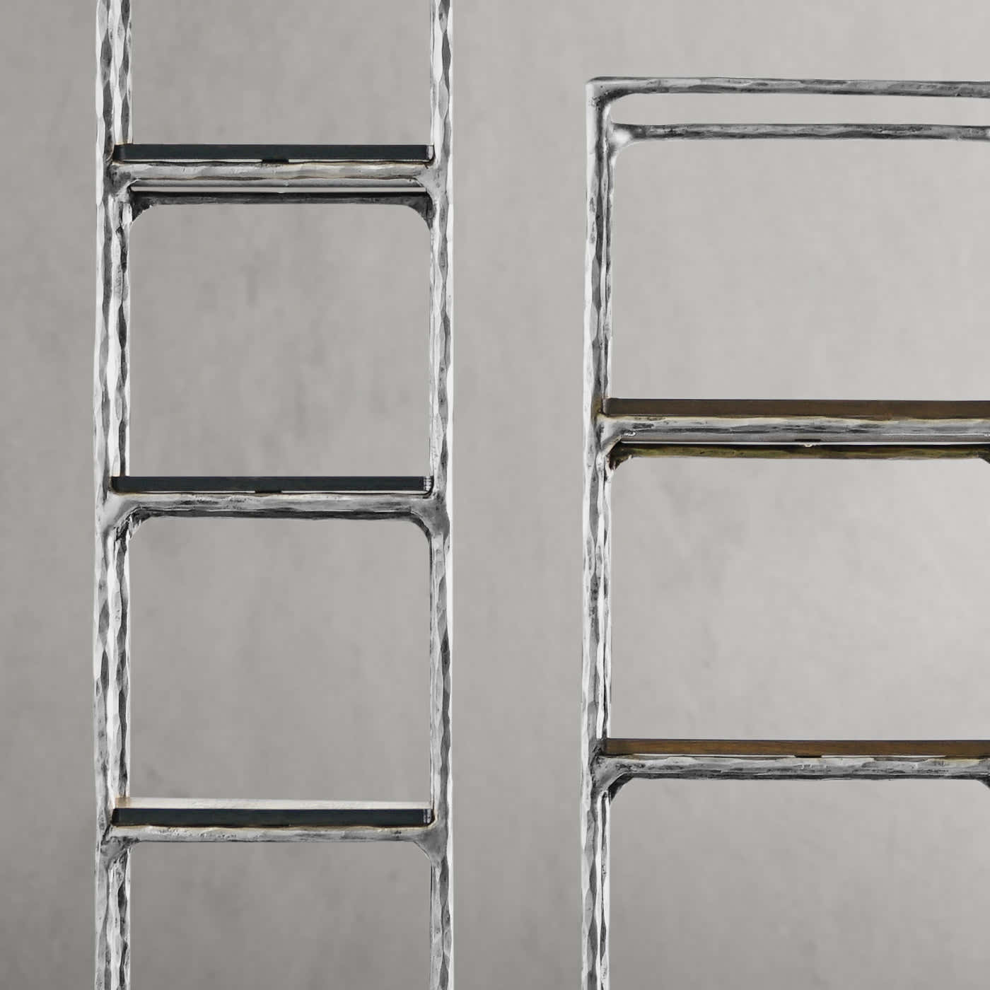 Hand-Forged Metal Wooden Shelving