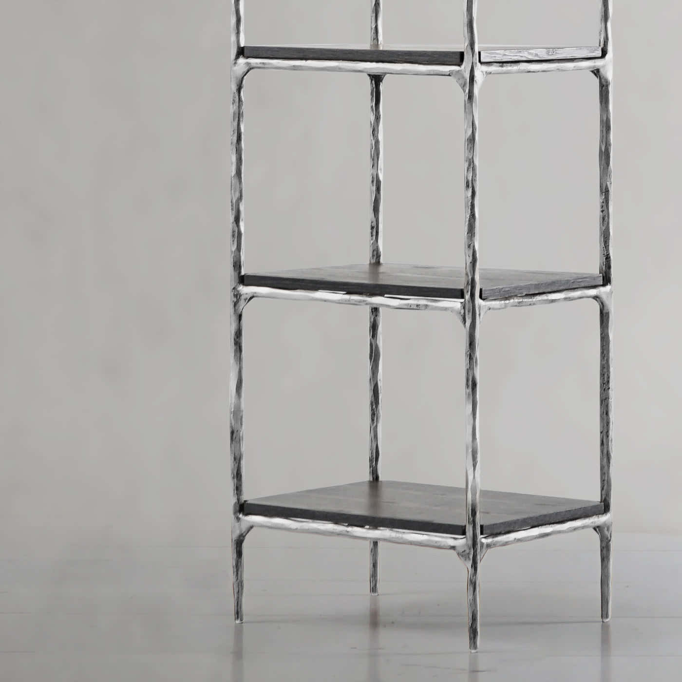 Hand-Forged Metal Wooden Shelving