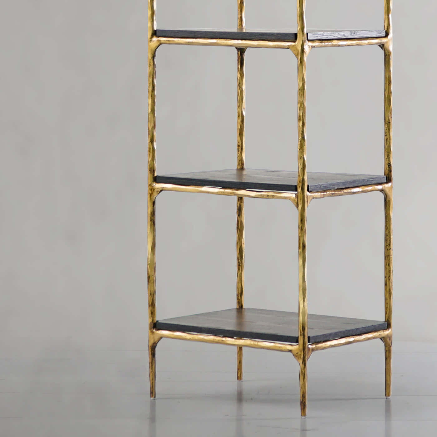 Hand-Forged Metal Wooden Shelving