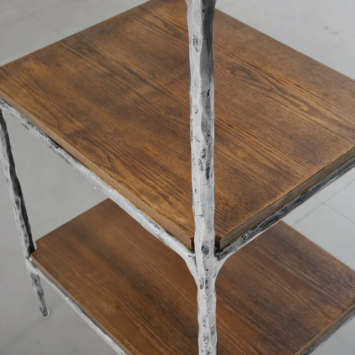 Hand-Forged Metal Wooden Shelving