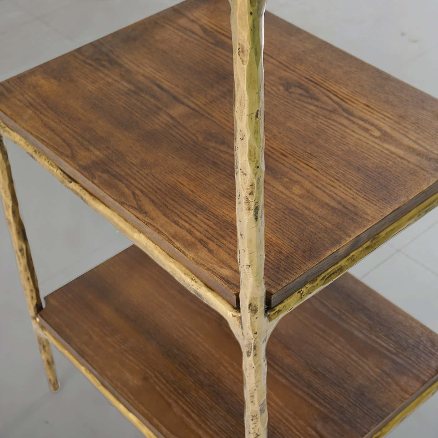 Hand-Forged Metal Wooden Shelving