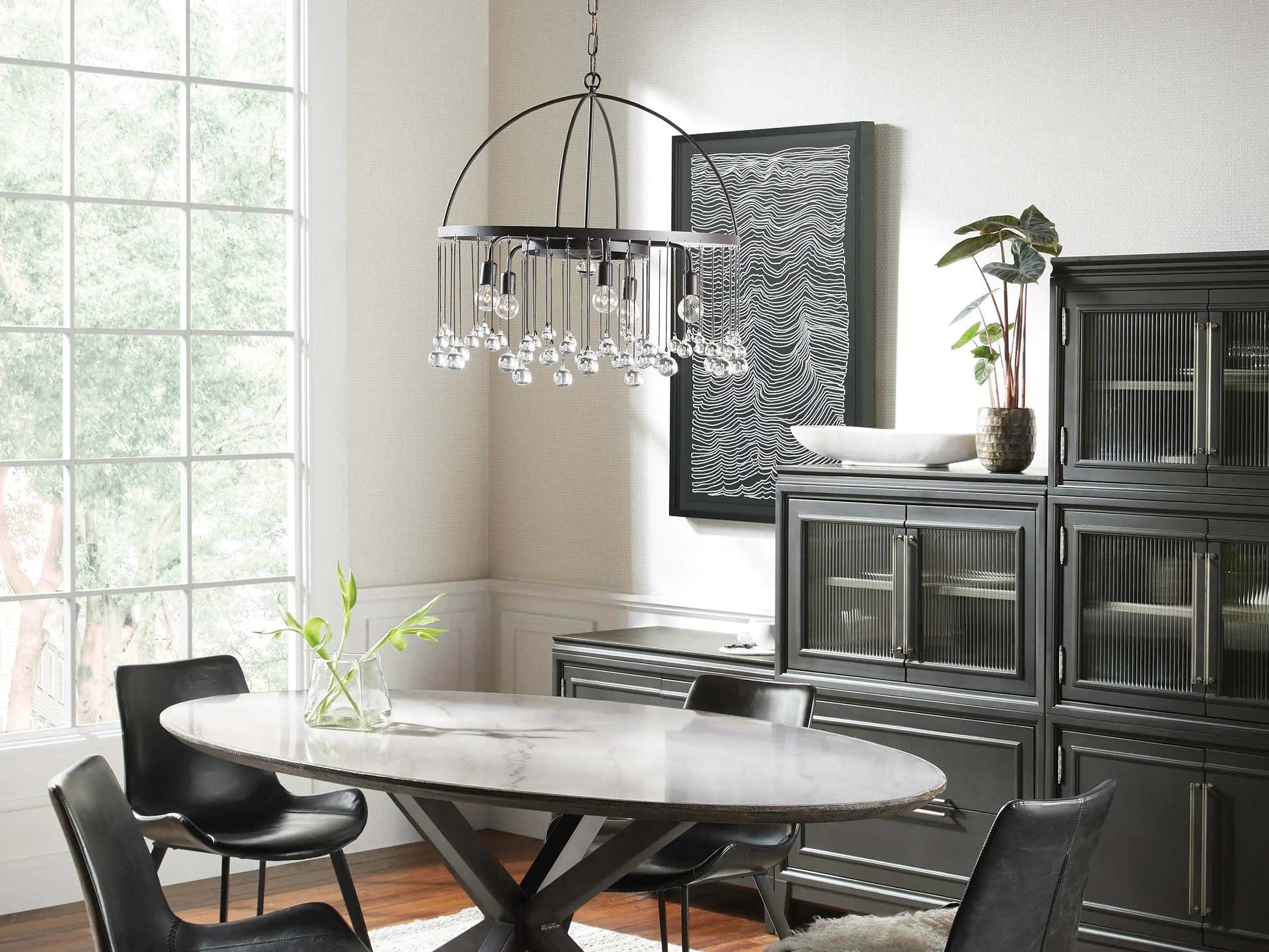 Aubrey Crystal Ball Round Chandelier 5 Light / 8 Light