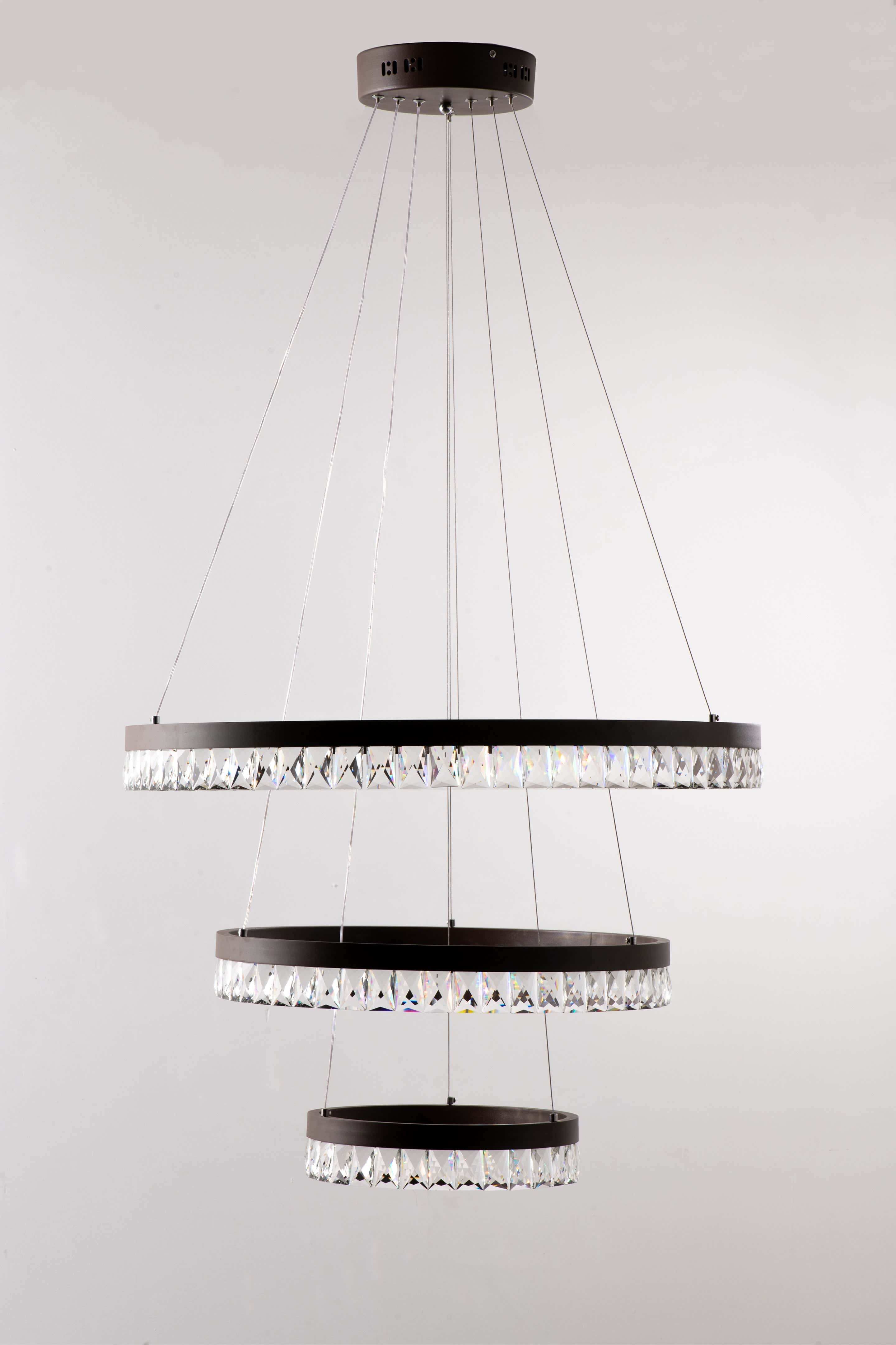 Avia Round Crystal Chandelier