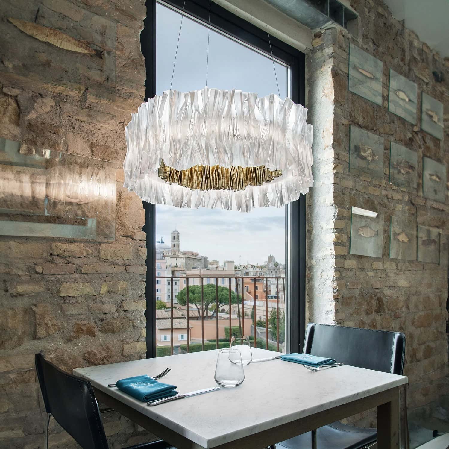 Accordéon Suspension Silver Pendant Light