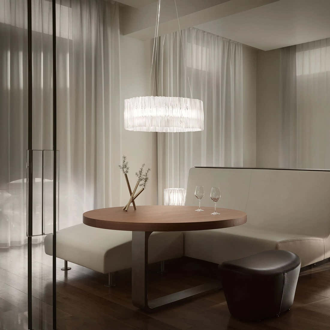 Accordéon Suspension Silver Pendant Light