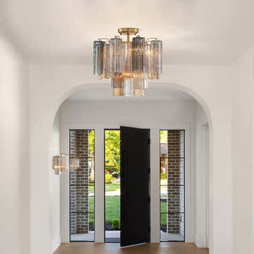 Addis Murano Glass Semi-Flush Ceiling Mount 17''W