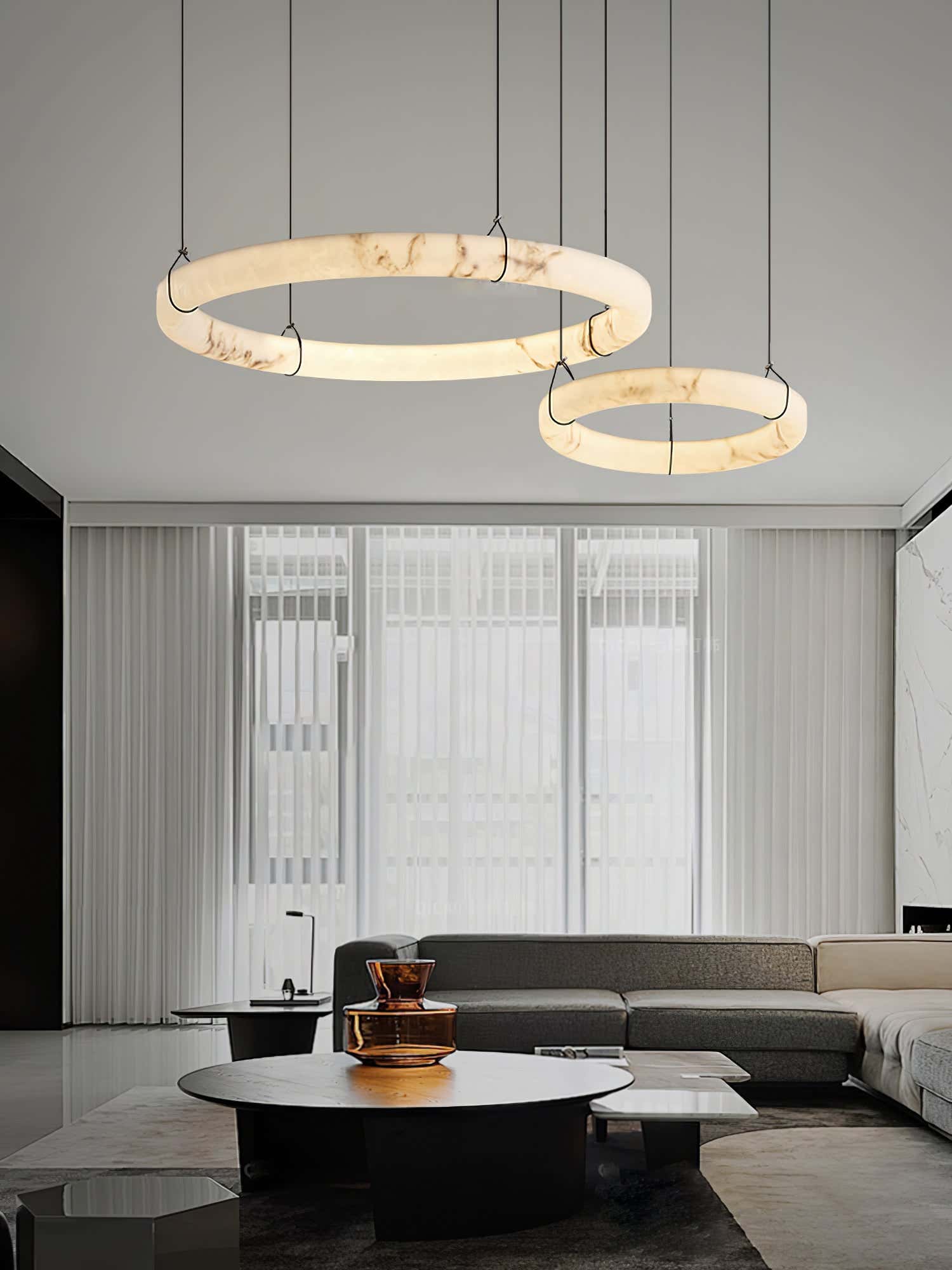 Alabaster Ring Pendant Lamp