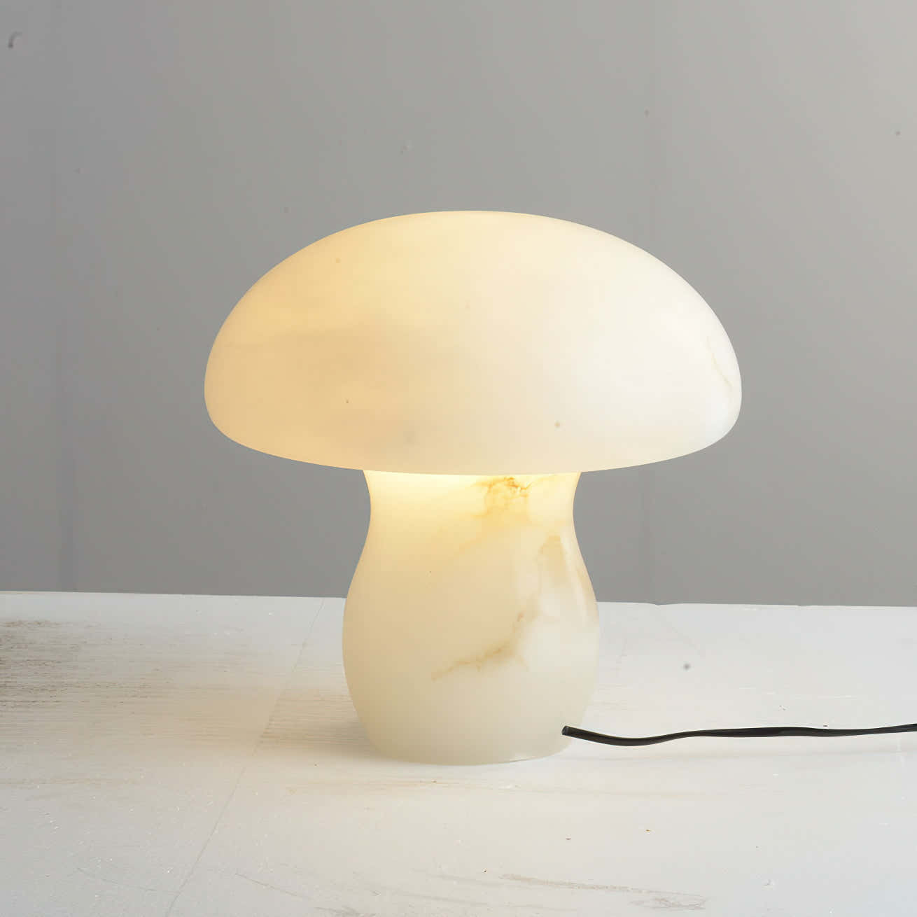 Alabaster Mushroom Table Lamp