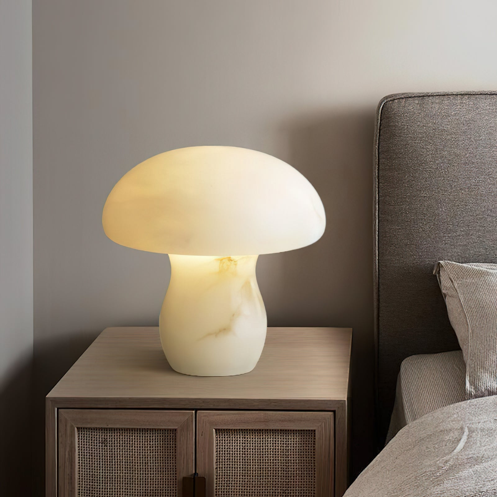 Alabaster Mushroom Table Lamp