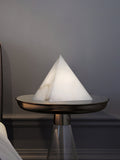 Alabaster Pyramid Table Lamp