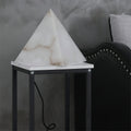 Alabaster Pyramid Table Lamp