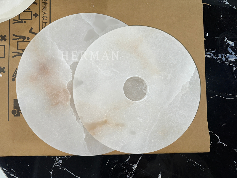 Alabaster Flush mount Wall Sconce