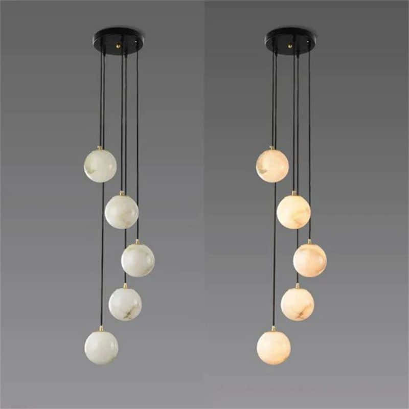 Alabaster Global Staircase Chandelier