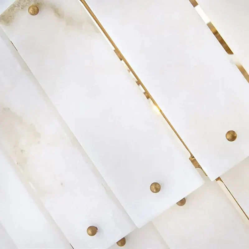 Simona Alabaster Round 2-Tier Chandelier 17.5"D 24"D