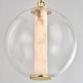 Alabaster Tube Glass Globe Pendant