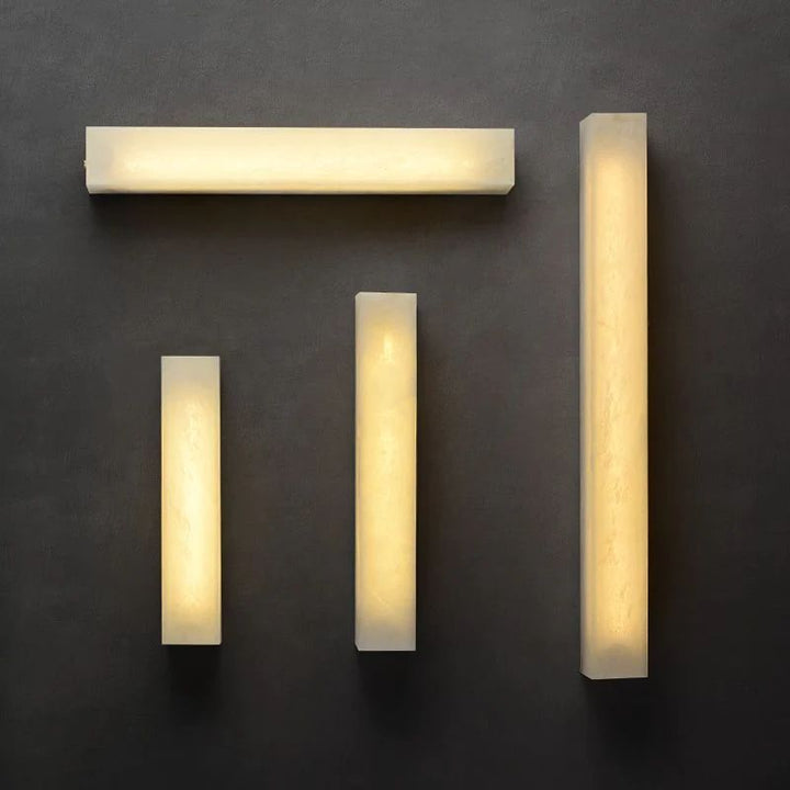 Alabaster Rectangular Wall Sconce