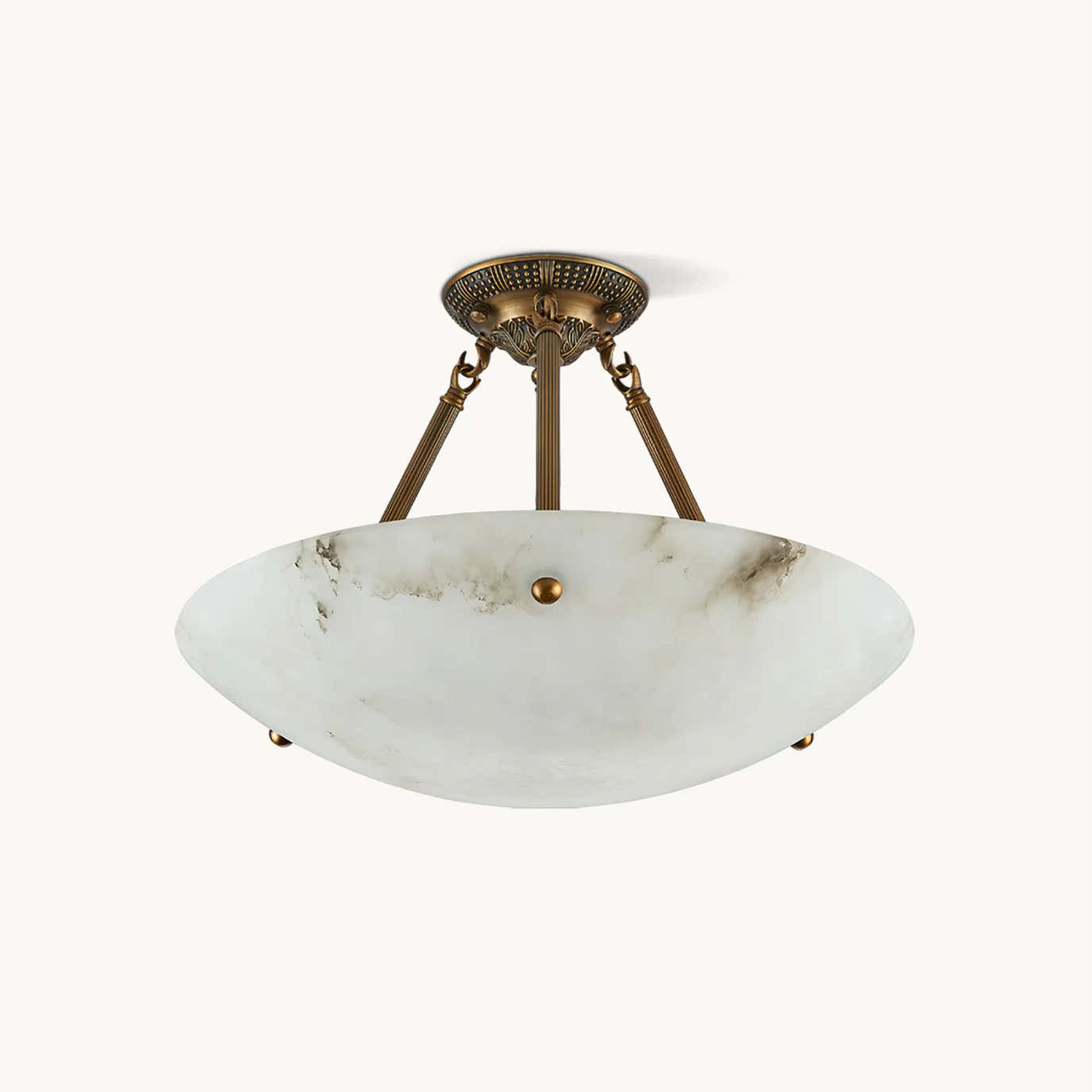 Vintage Round Alabaster Ceiling Lamps