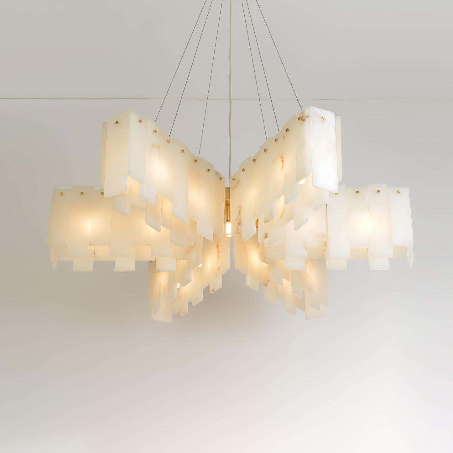 Alabaster Cascade Tiered Chandelier