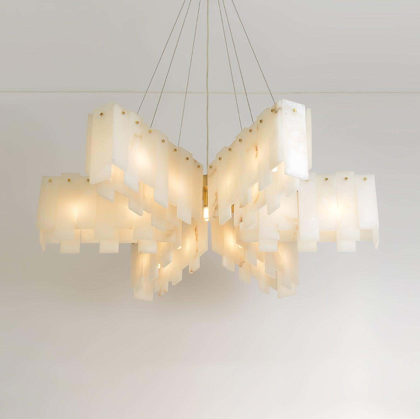 Alabaster Cascade Tiered Chandelier