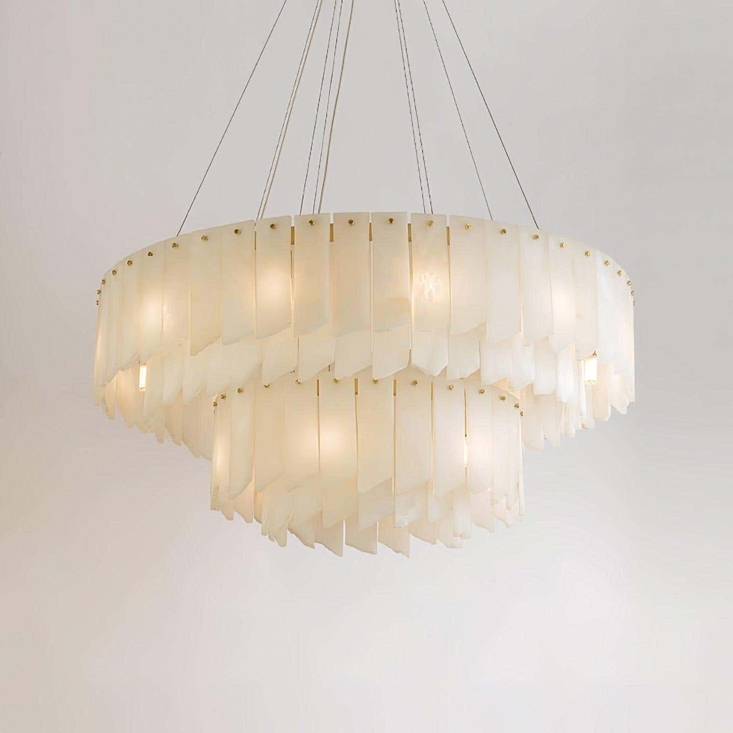 Alabaster Cascade Tiered Chandelier