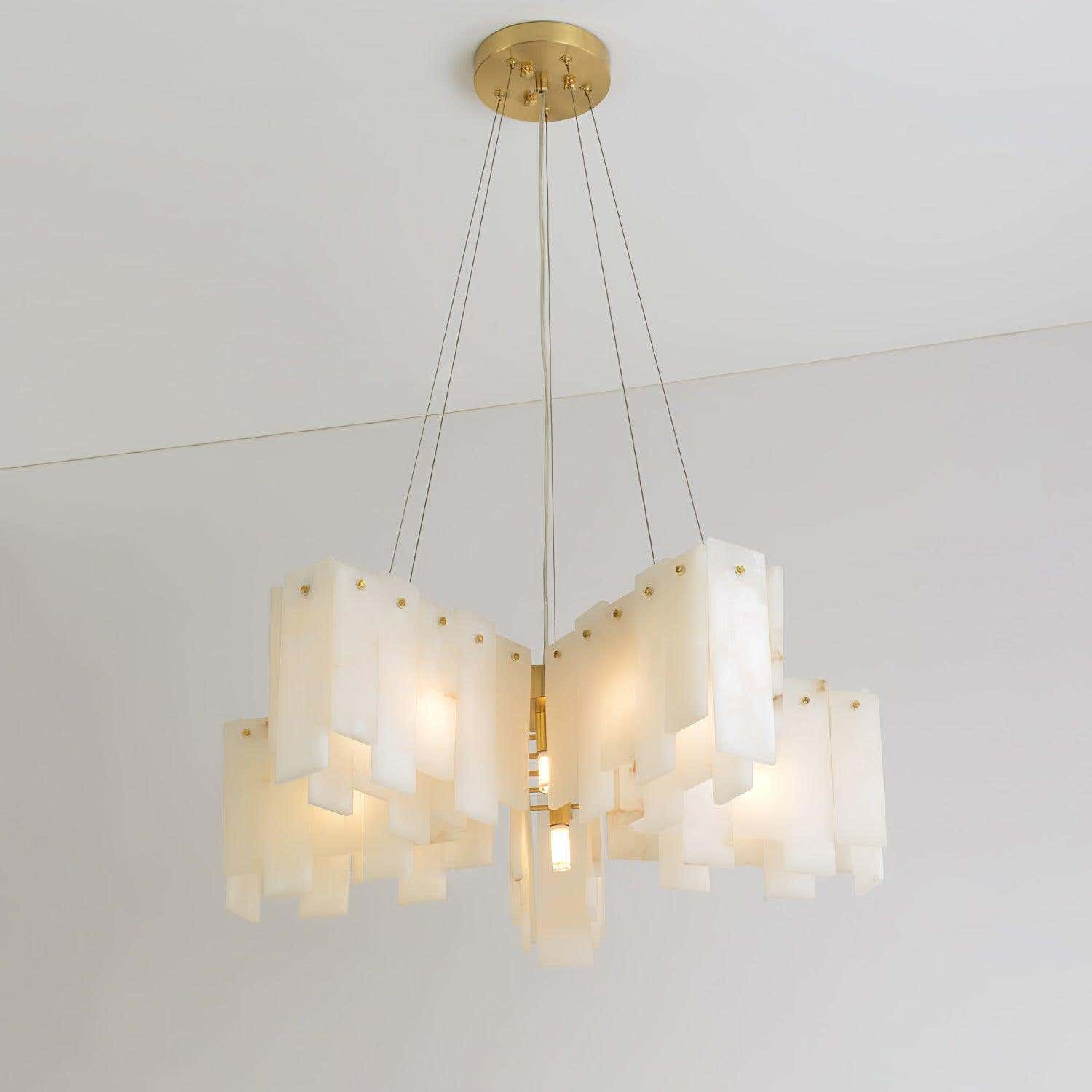 Alabaster Cascade Tiered Chandelier
