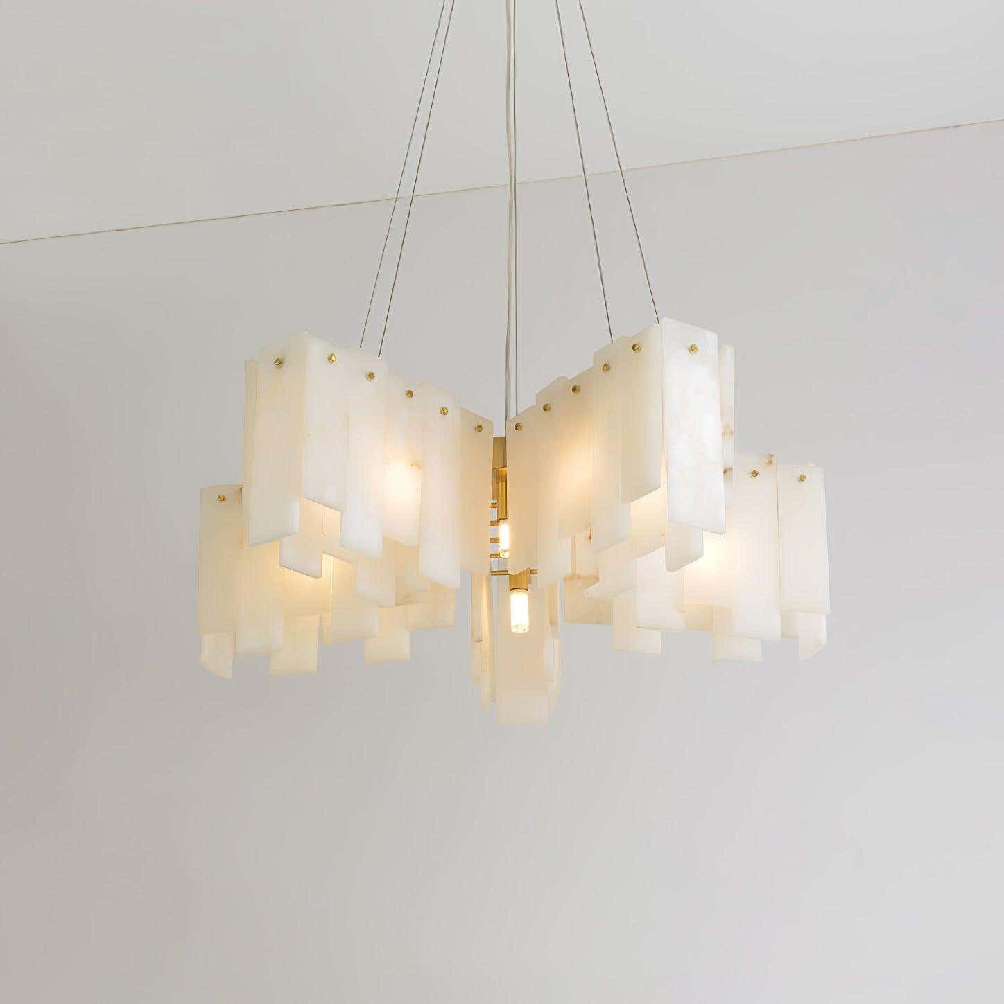Alabaster Cascade Tiered Chandelier