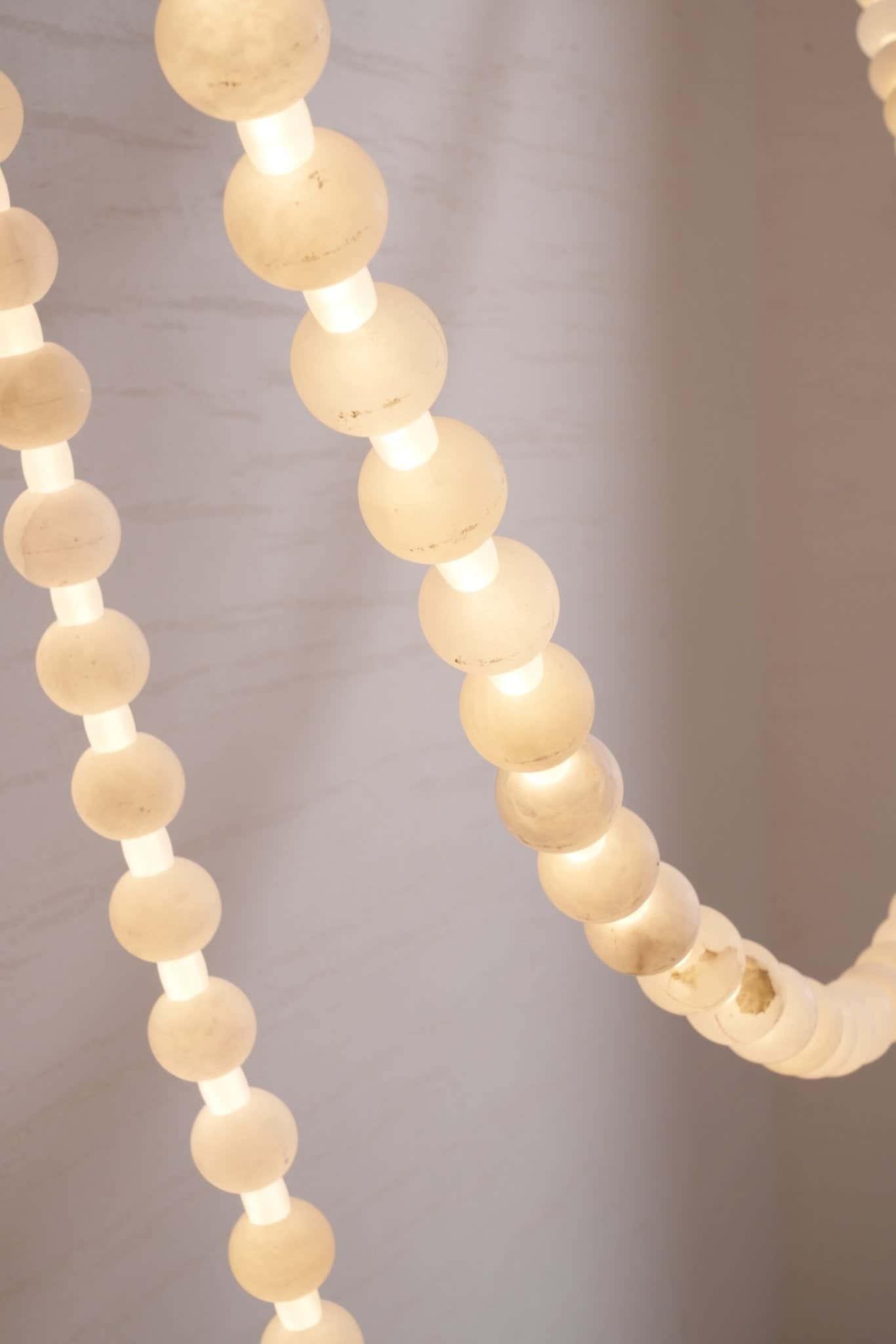 Alabaster Pearl Necklace Chandelier