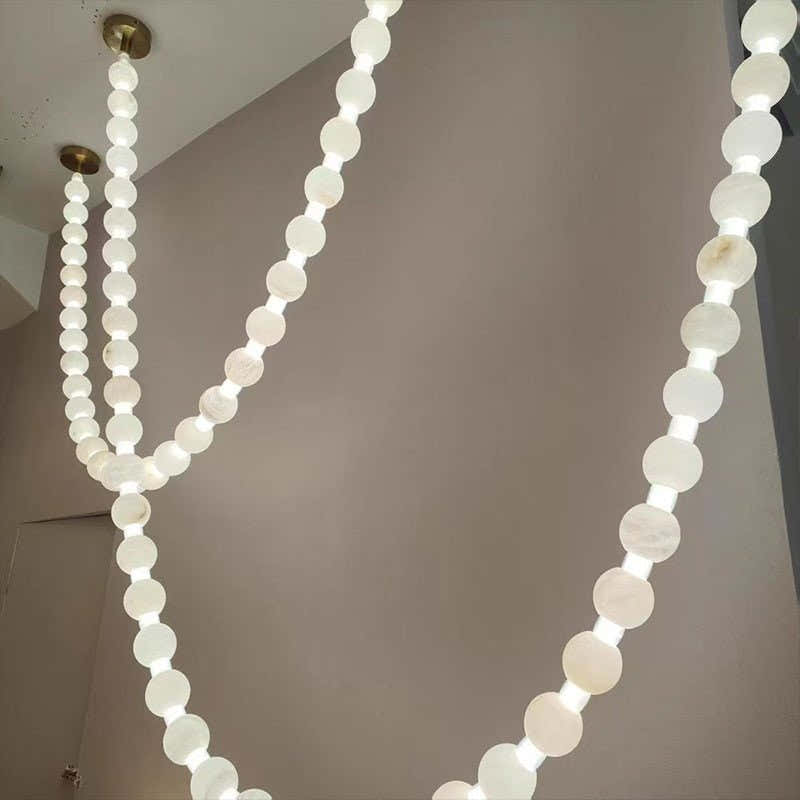 Alabaster Pearl Necklace Chandelier