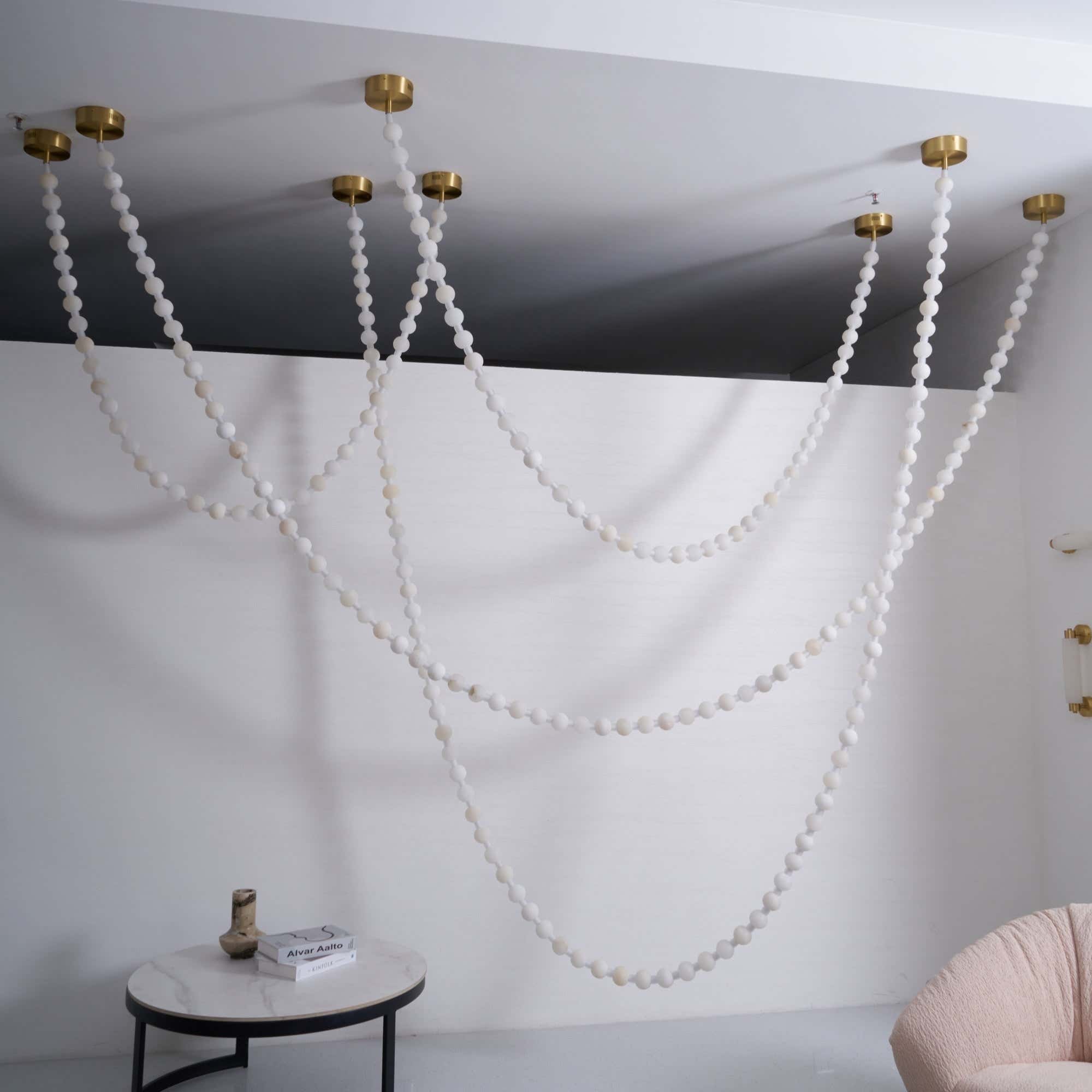 Alabaster Pearl Necklace Chandelier