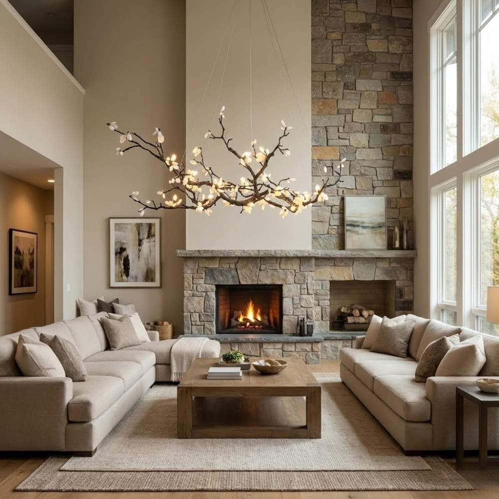 Barhed Tree Branch Chandelier