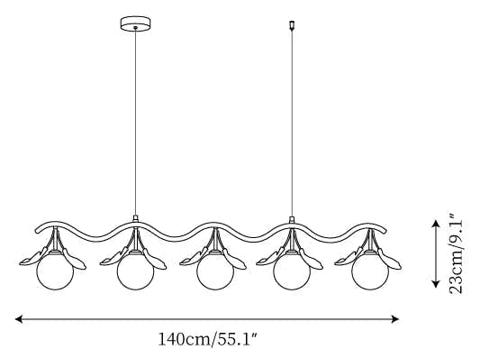 Evander Gingko Chandelier