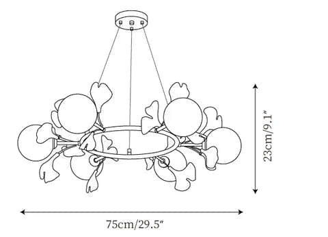 Evander Gingko Chandelier