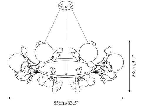 Evander Gingko Chandelier