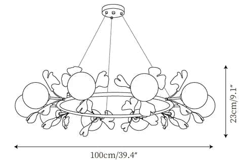 Evander Gingko Chandelier