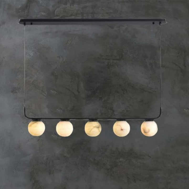 Alabaster Global Linear Chandelier  40"L