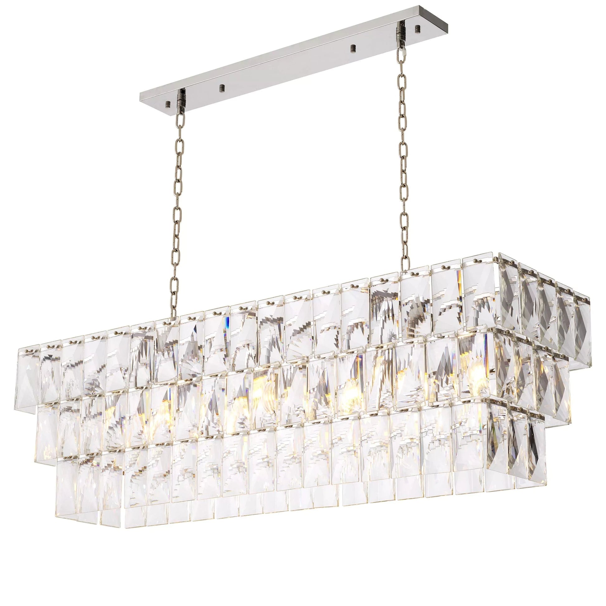 Glamour Rectangle Modern Chandeliers 