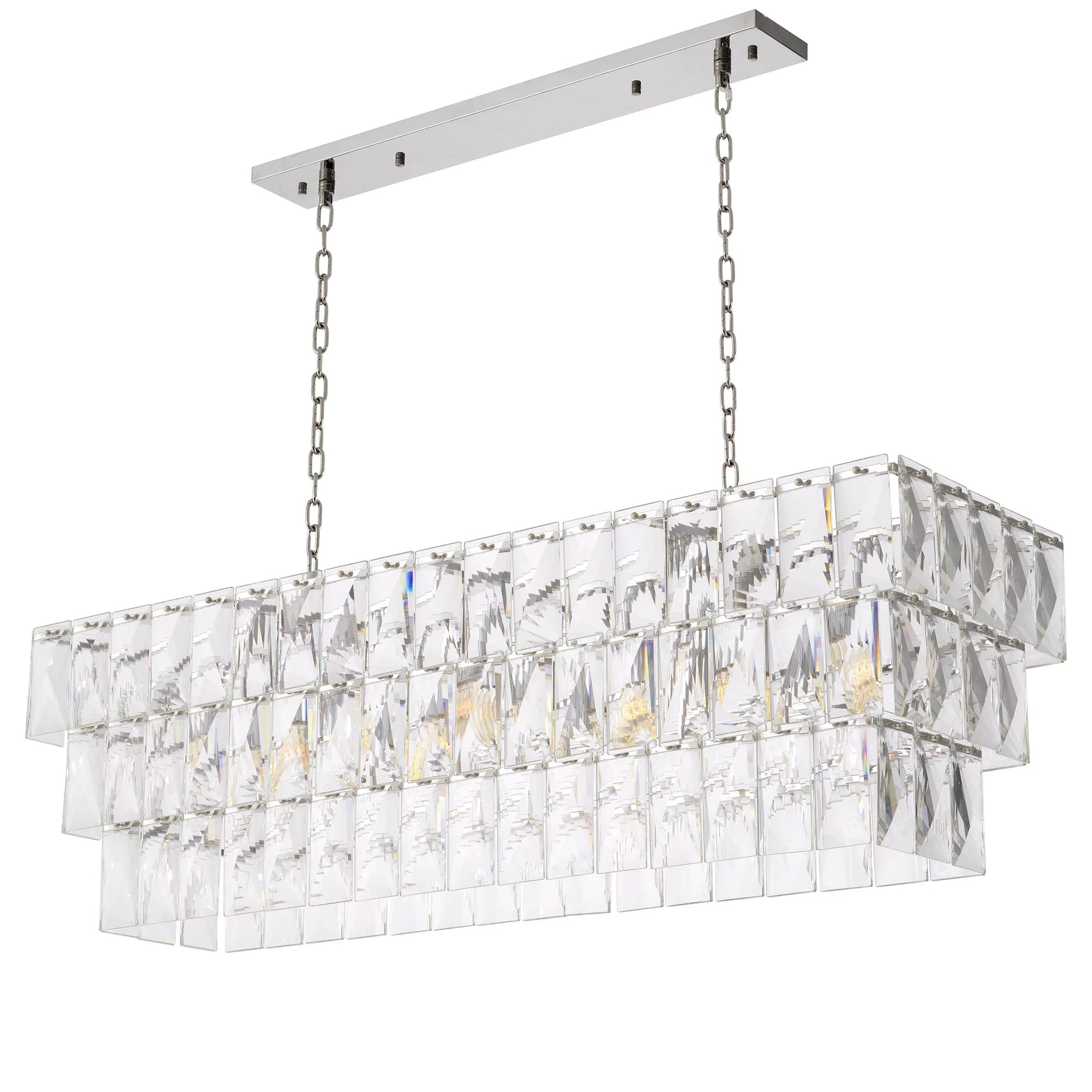 Glamour Rectangle Modern Chandeliers 