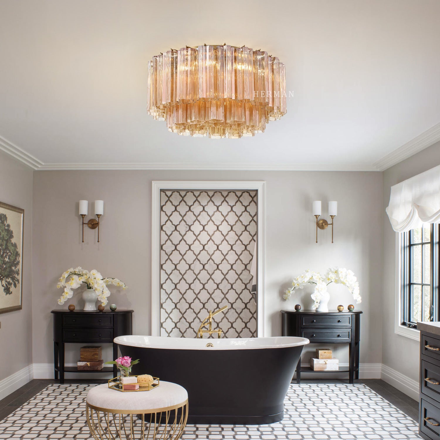 Addis Murano Glass Flushmount 22"/32"