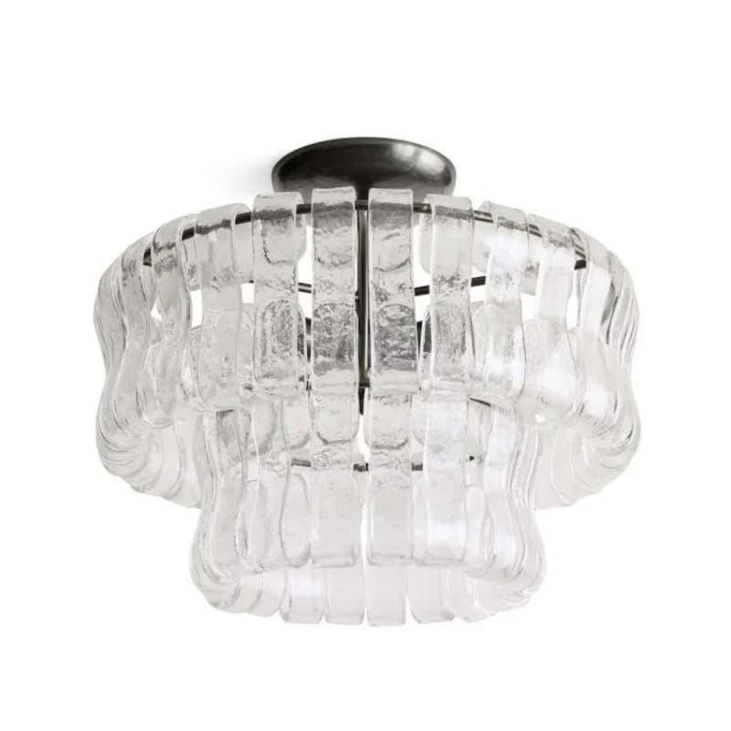 Amor 2-Tier Glass Round Flushmount 18"