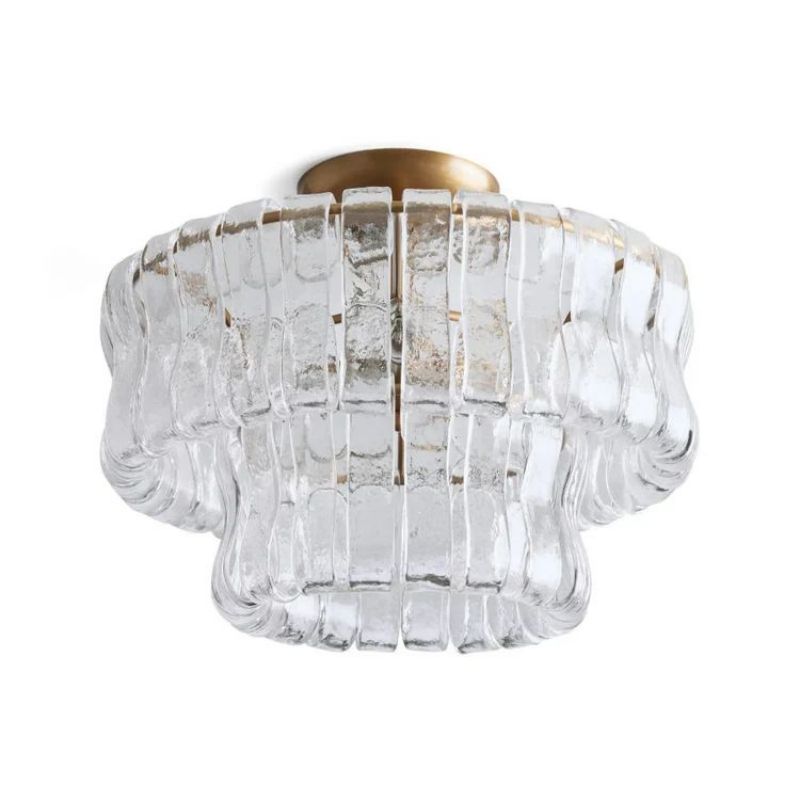 Amor 2-Tier Glass Round Flushmount 18"