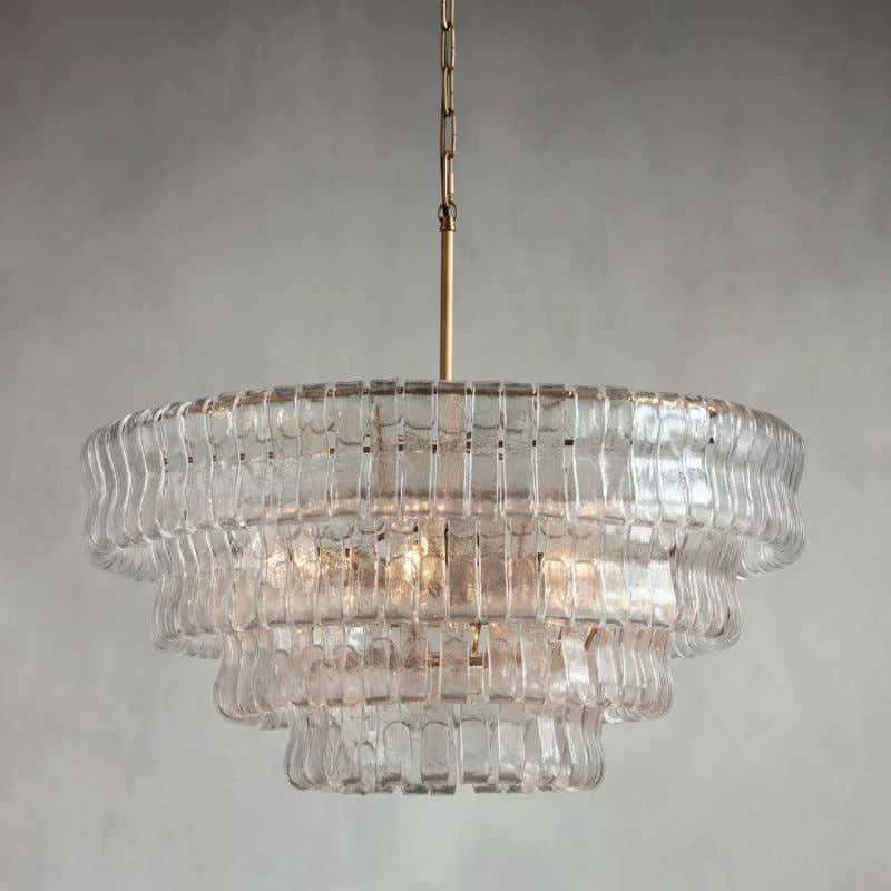 Amor 4-Tier Glass Round Chandelier 36"