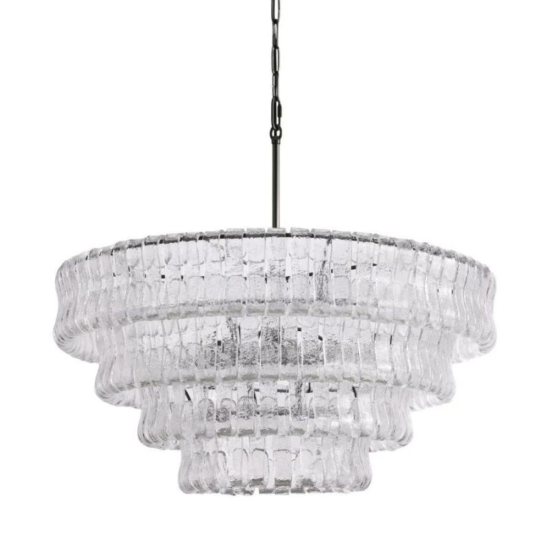 Amor 4-Tier Glass Round Chandelier 36"