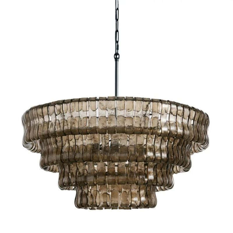 Amor 4-Tier Glass Round Chandelier 36"