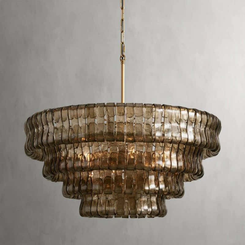 Amor 4-Tier Glass Round Chandelier 36"