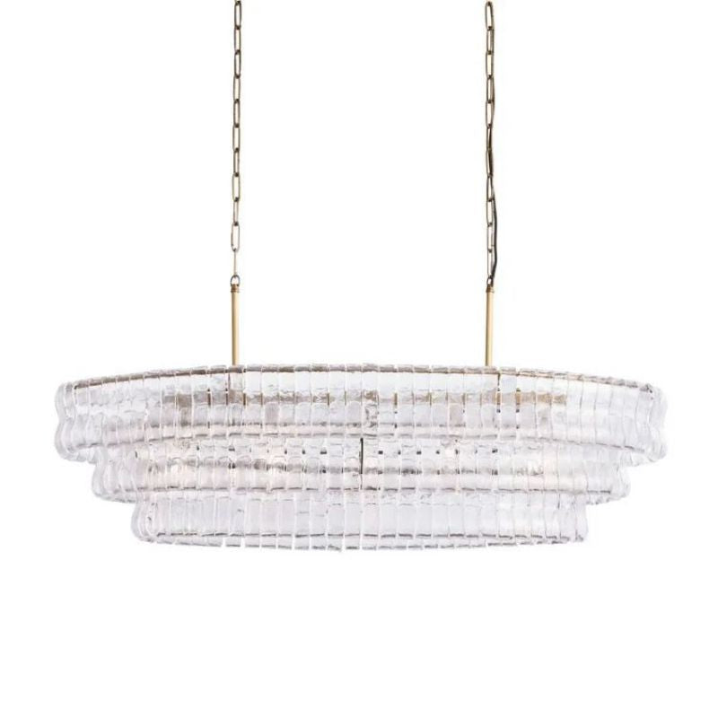 Amor Glass Oval Chandelier 54"W/65"W