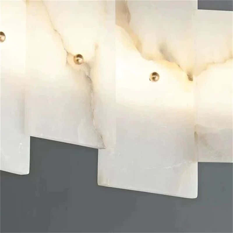 Alabaster Flakes Round/Oval Chandelier