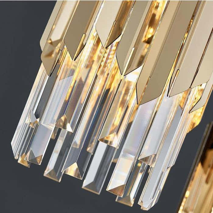 April Gold Plated Crystal Pendant Light
