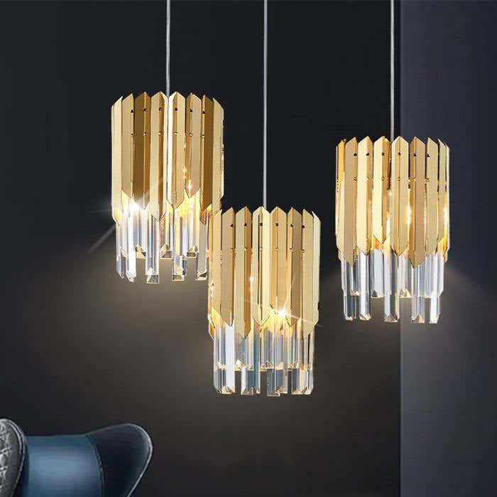 April Gold Plated Crystal Pendant Light