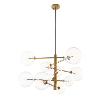 Argento Modern Brass Chandelier [S/L] - [Brass/Nickel]