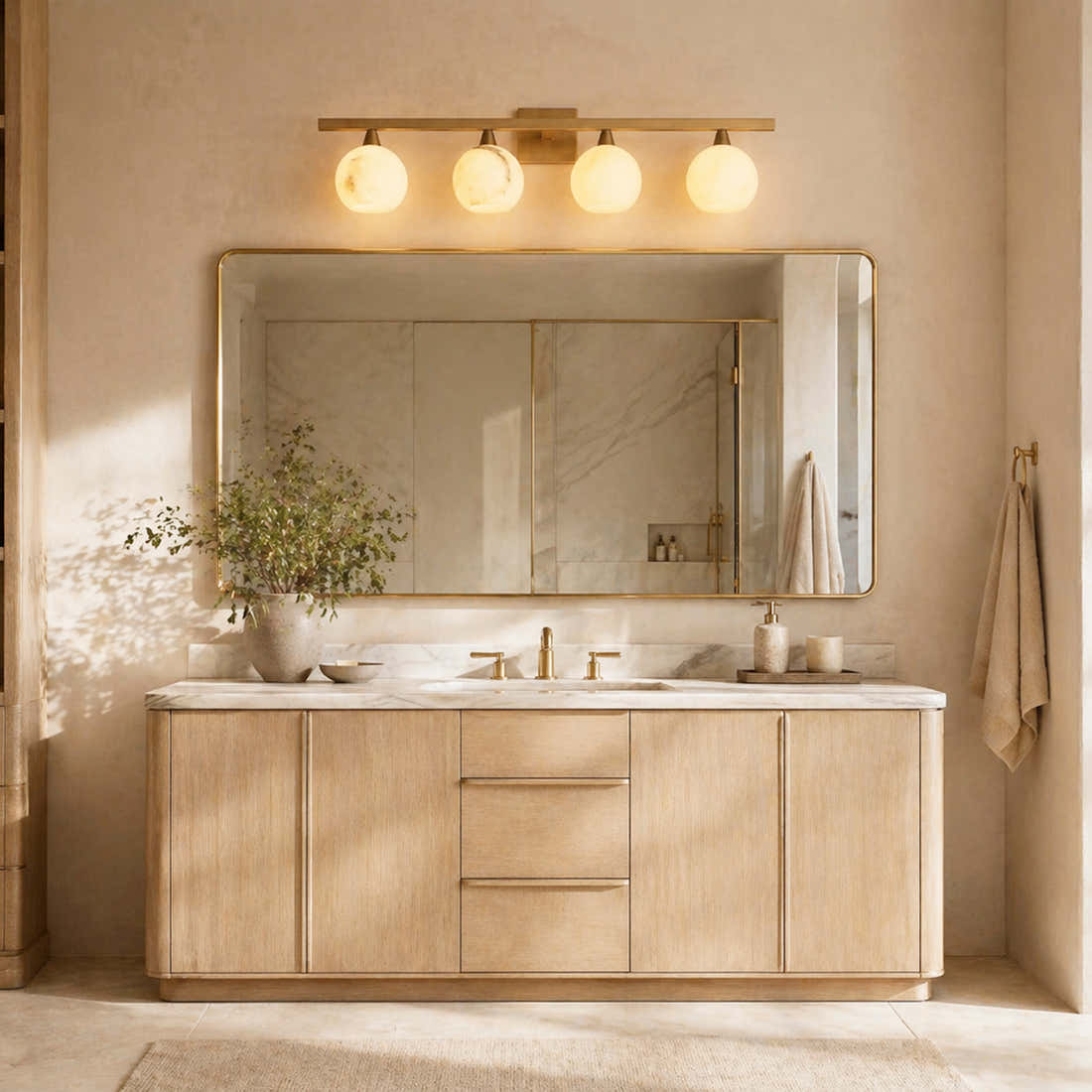 Arica Alabaster Sconce 4 Light